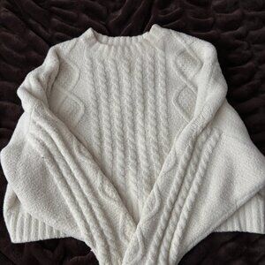 Aerie Cropped White Sweater